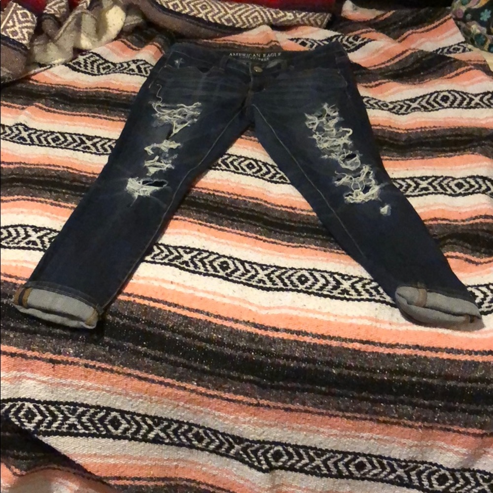 Size 8 Short American Eagle distressed jeans